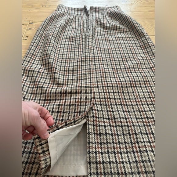 Stunning Vintage Wool midi Skirt US 6P - Picture 3 of 8